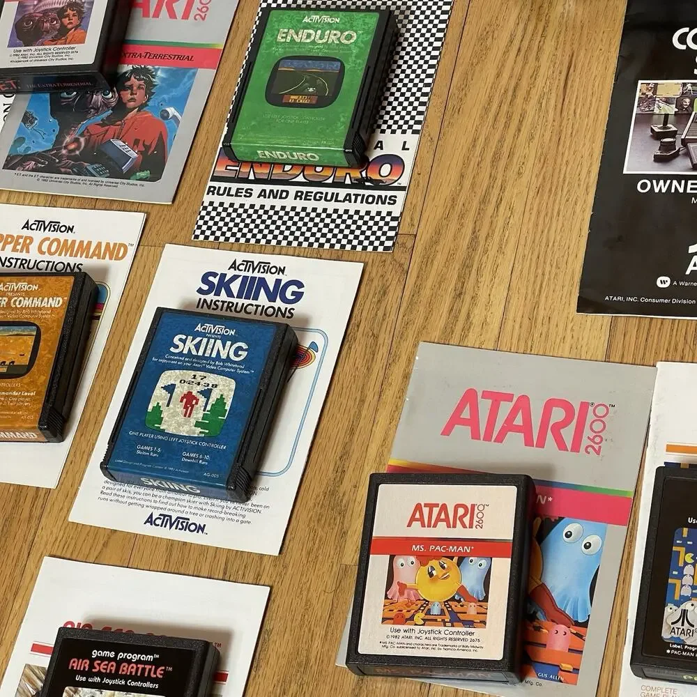 Atari 2600 Light Sixer 6 Switch Console Bundle 25 Game W/ Manuals Tested